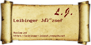 Leibinger József névjegykártya